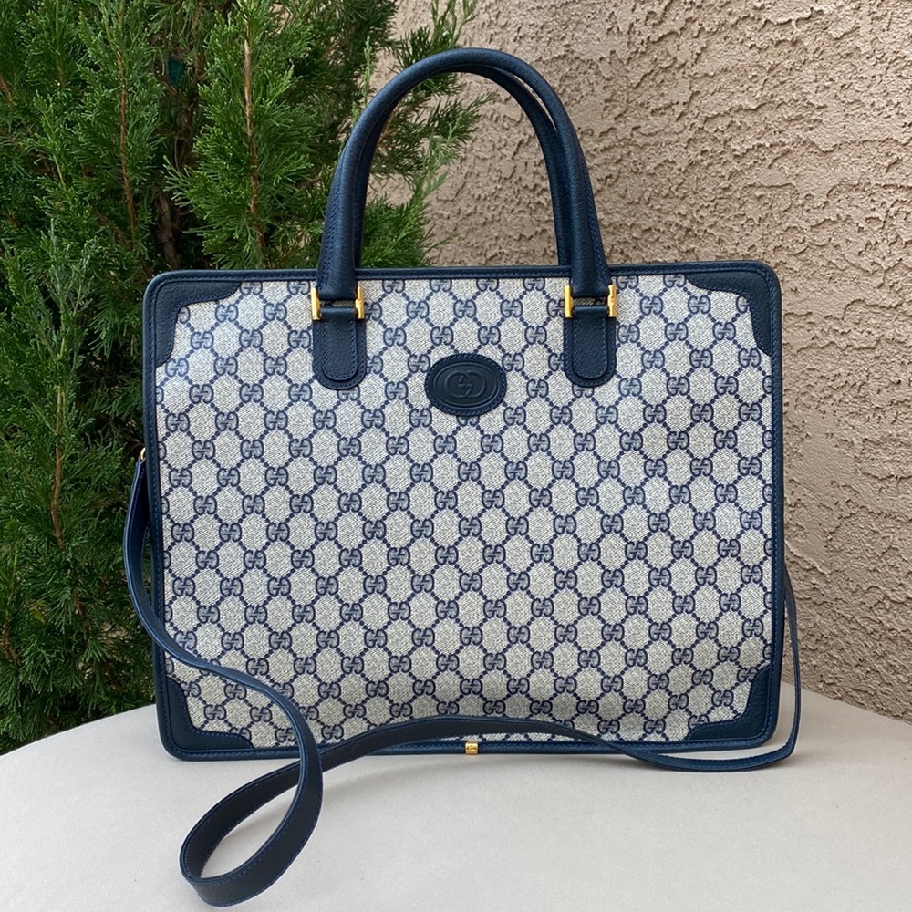 Gucci briefcase top handle shoulder bag vintage 90s
